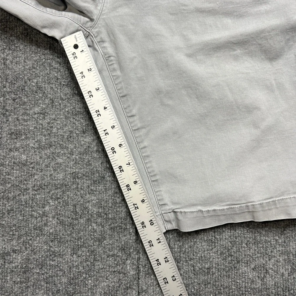 Horny Toad Casual Shorts Men's 34 Gray Ripstop Organic Cotton Stretch Blend‎